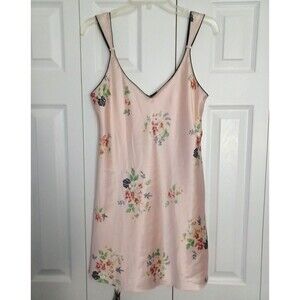 Oscar De La Renta Pink Label Chemise night Gown slip Pink Floral Size M